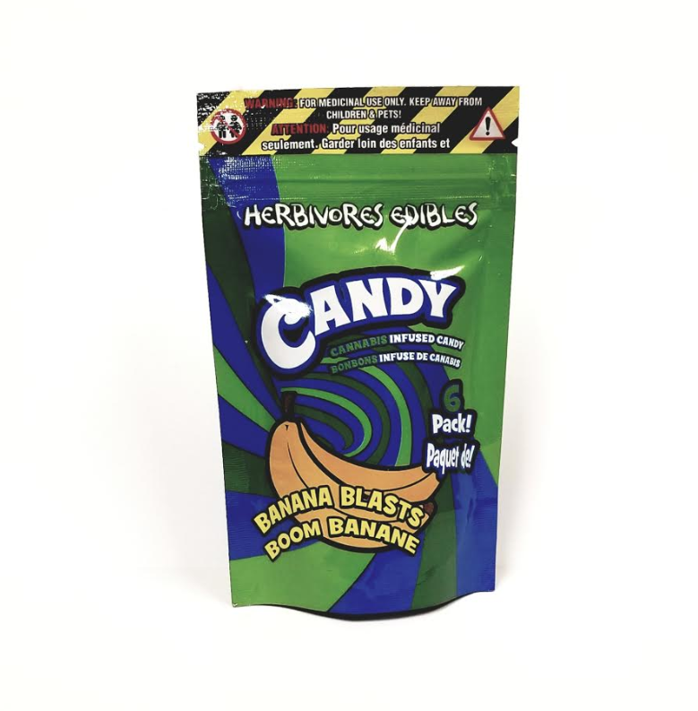 Banana Blast Candy are a delicious and easy way to medicate a variety of ailments. THC Content: 25mg per piece/150mg per package Dosage: Always consult a physician for recommended dosage based on your own individual needs. One pack of these candies contains 6 pieces of watermelon flavoured gummies, covered in a sour sugar to give a little bit of an acidic kick. Taste the difference quality can make. Ingredients: Pure cannabis distillate, high fructose corn syrup, water, sugar, corn syrup. Contains 2% or less of: artificial flavouring, citric acid, sodium benzoate,